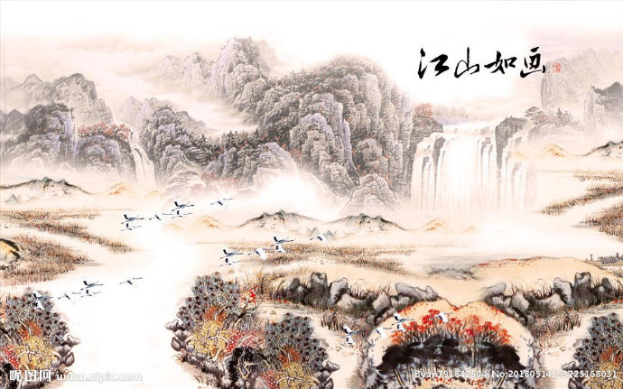 G江山如画背景墙