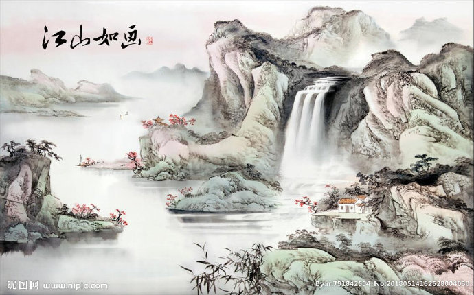 G江山如画背景墙