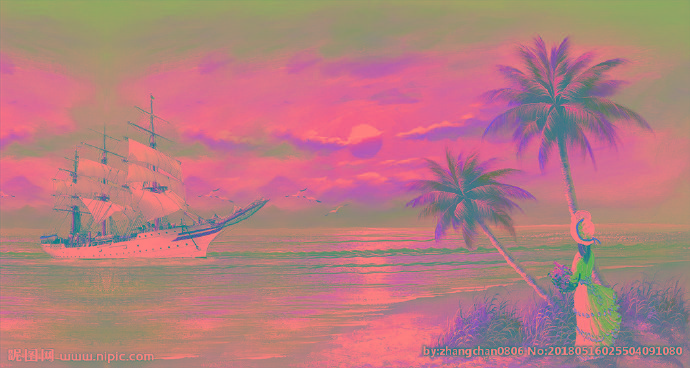G油画 风景背景