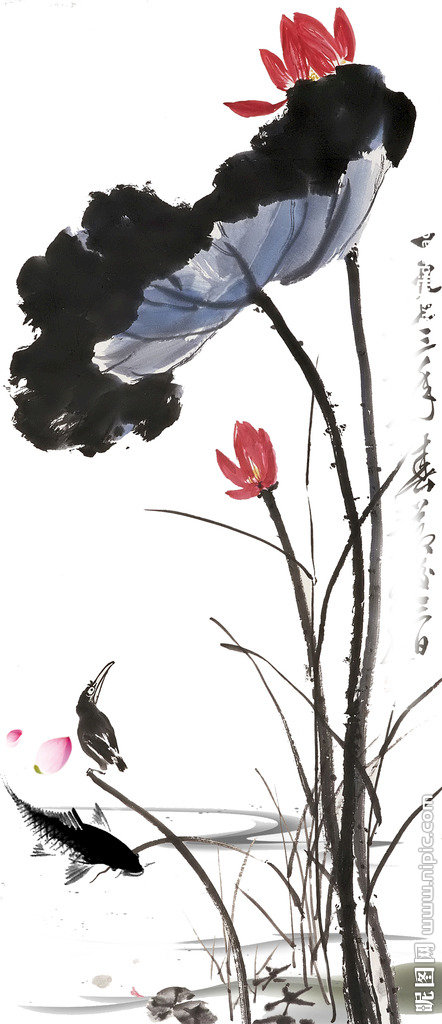 G荷花背景墙莲花