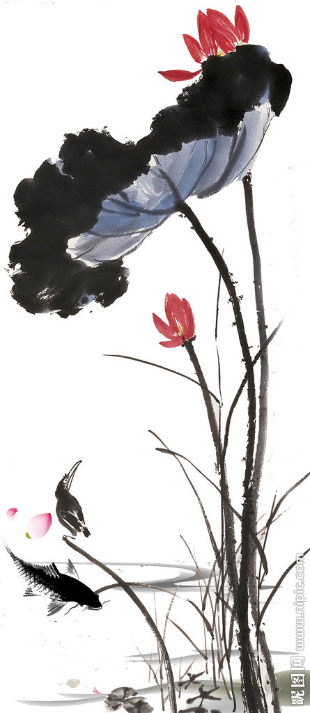 G荷花背景墙莲花