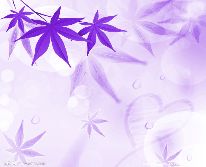 G紫色树叶背景墙