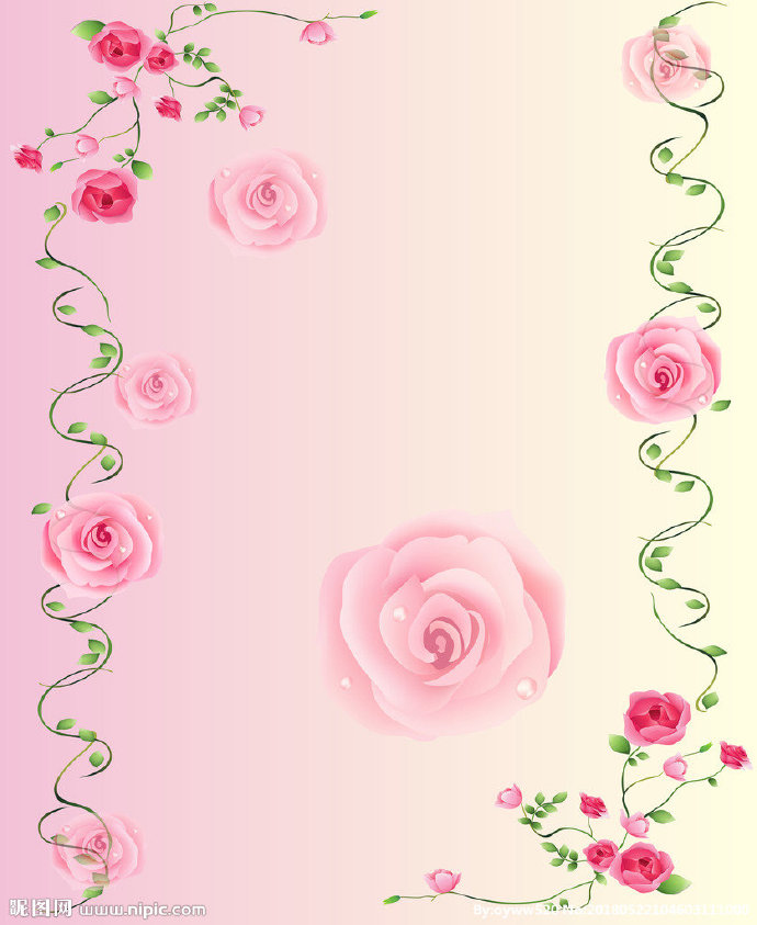G玫瑰花朵背景墙
