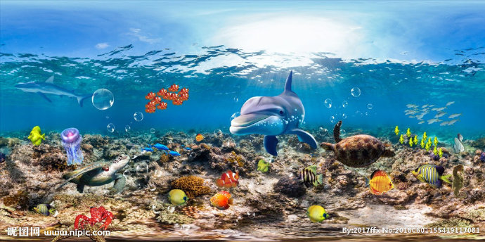 G海底世界背景墙