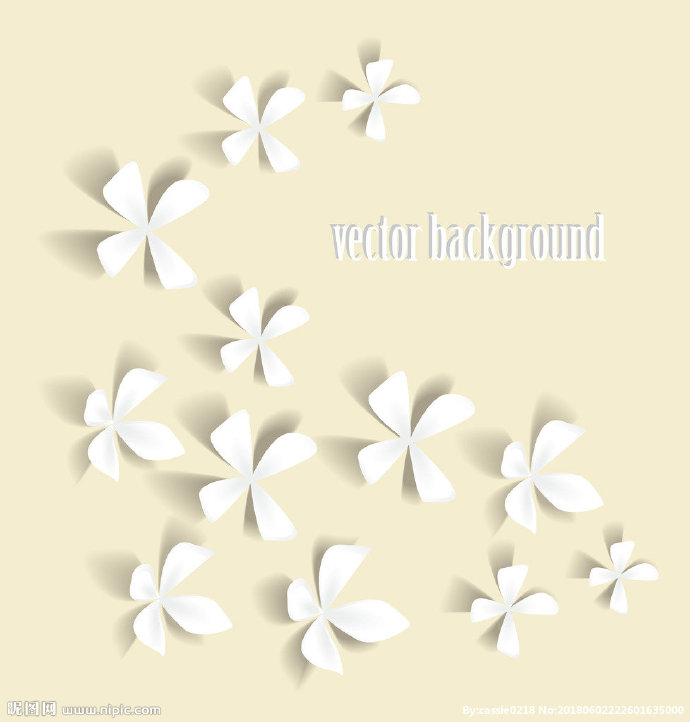 G白色立体花朵背