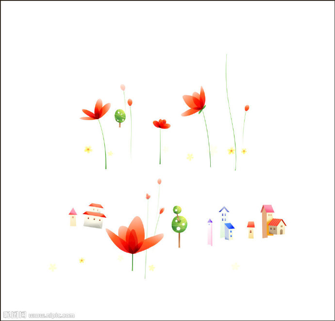 G手绘花朵背景墙