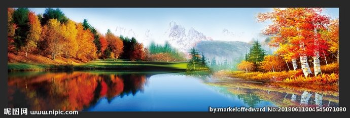 G油画风景背景墙
