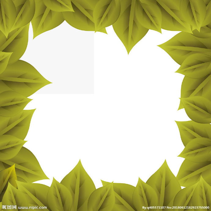 G创意树叶边框背