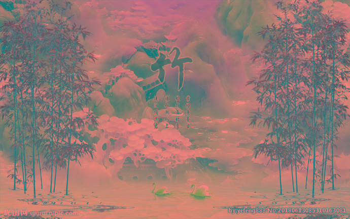 G竹背景墙竹背景