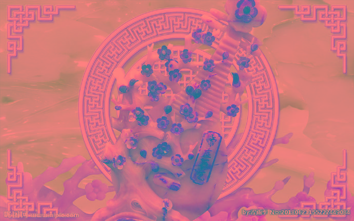G玉雕背景墙玉雕