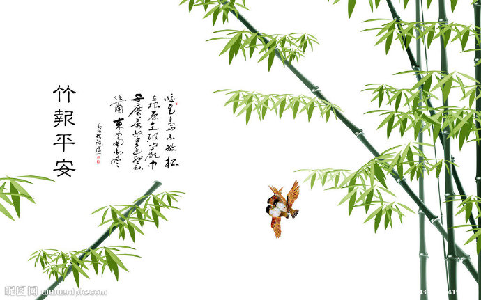 G竹子背景墙背景