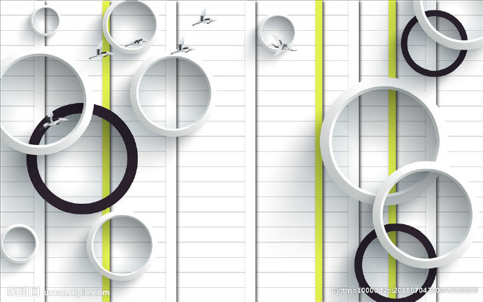 G唯美现代圈圈立