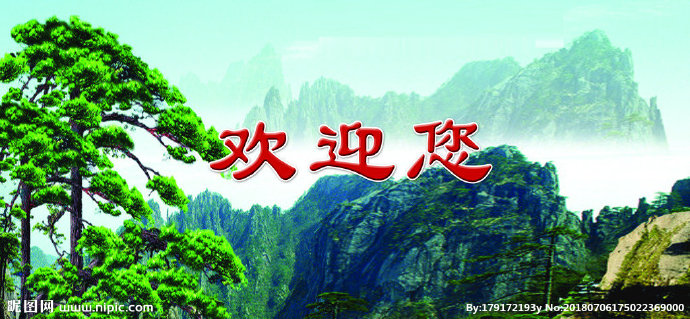 G迎客松背景墙背
