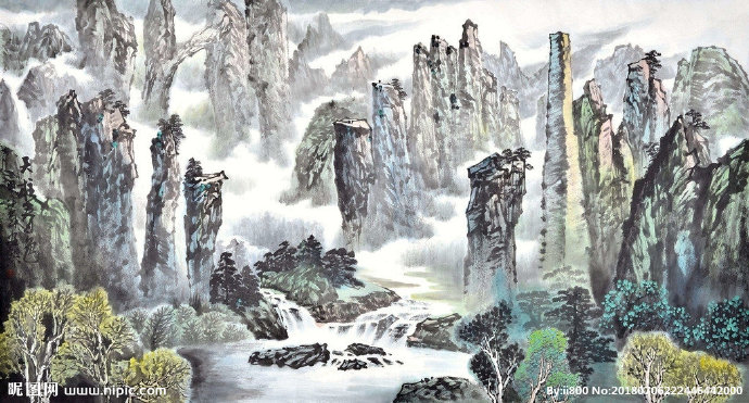 G张家界中式国画