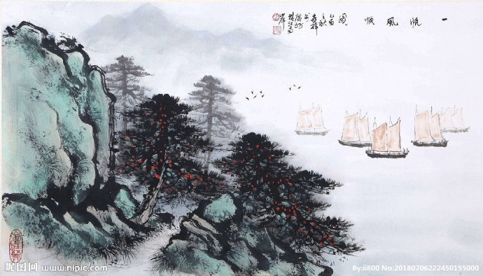 G一帆风顺中国画