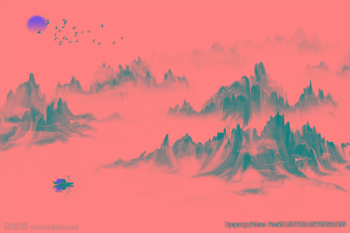 G水墨山水画背景