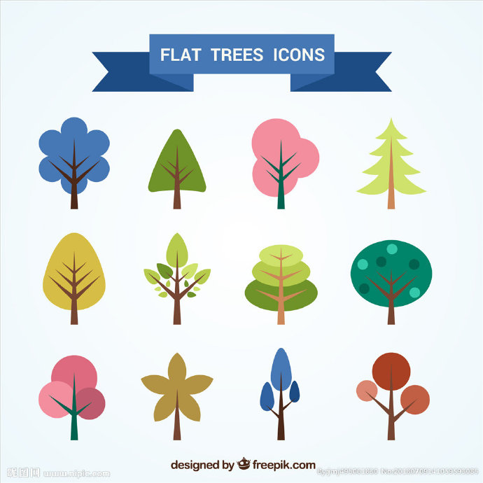 G矢量树木背景墙