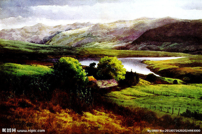 G大山油画风光背