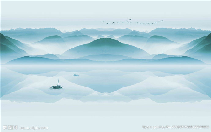 G意境山水背景墙