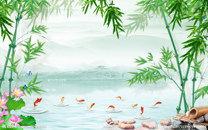 G浮雕宁静致远竹