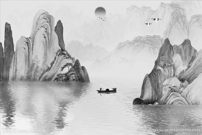 G水墨山水背景墙