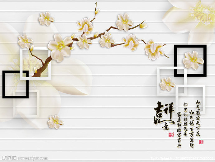 G3D花卉背景墙