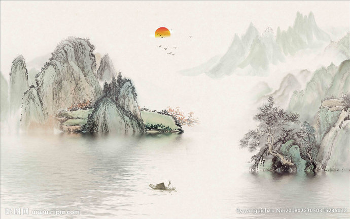 G山水背景墙背景