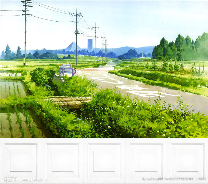 G风景公路电线杆