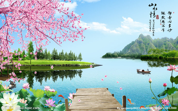 G山水情荷花电视