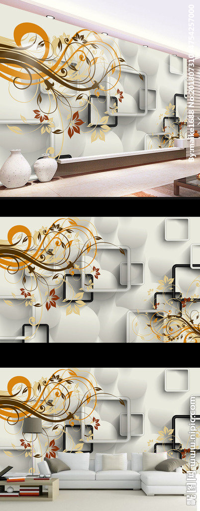 G梦幻抽象3D花
