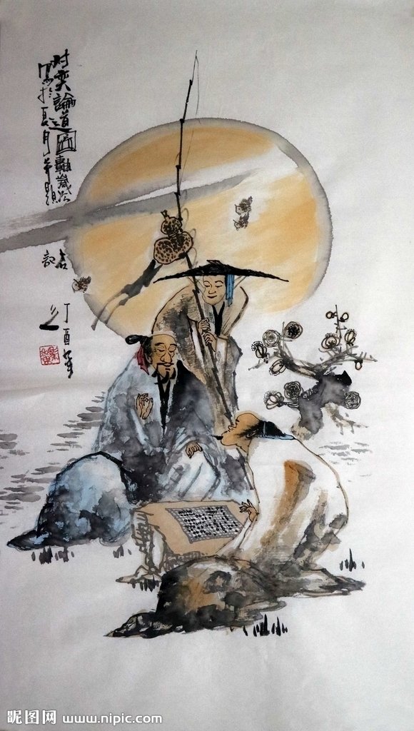 G水墨画背景墙背