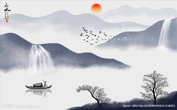G水墨山水背景墙