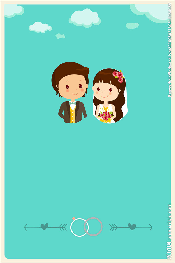 G卡通婚庆背景儿