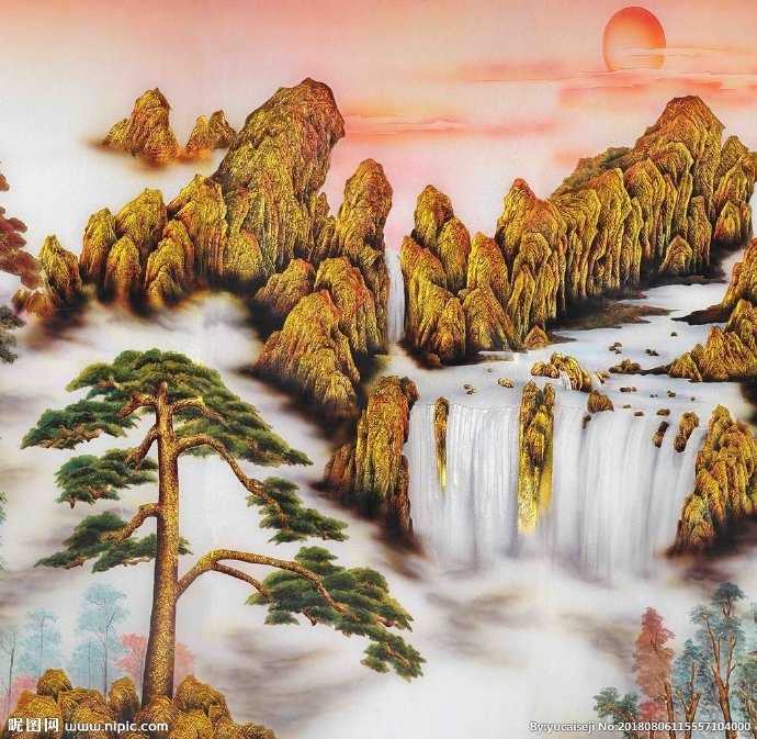 G山水背景墙背景