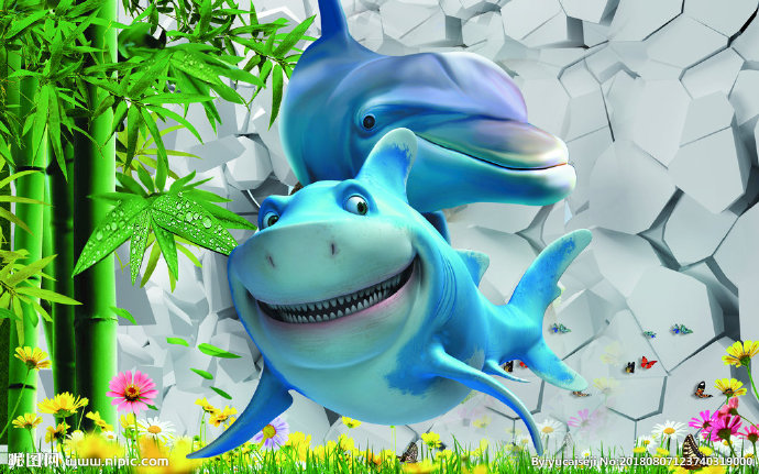 G海底世界背景墙