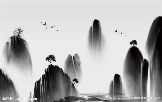 G新中式水墨背景