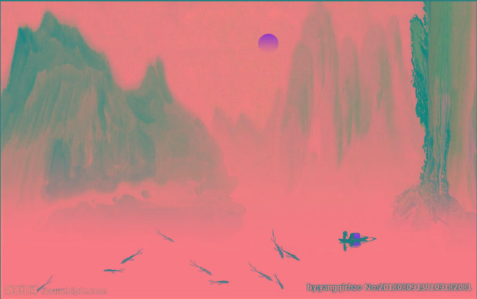 G水墨山水背景墙