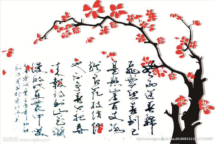 G梅花背景墙梅花