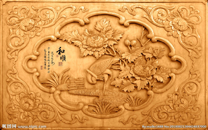 G新中式浮雕牡丹