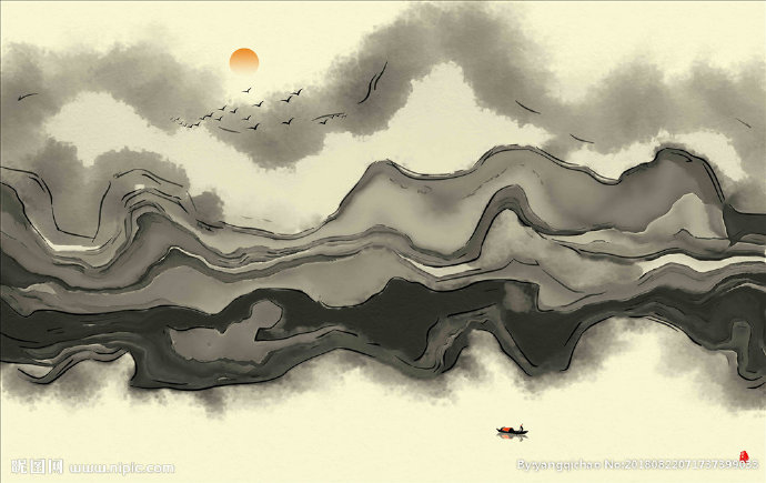 G意境水墨画背景