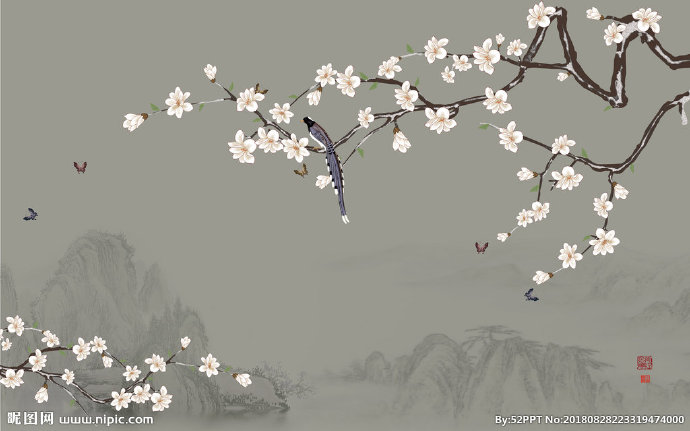 G手绘工笔花鸟新