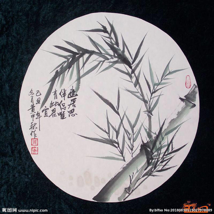 G竹 水墨竹背景