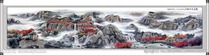 G风景图　水墨山