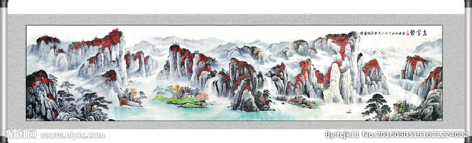 G风景图　水墨山