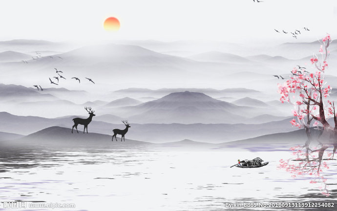 G水墨背景墙背景