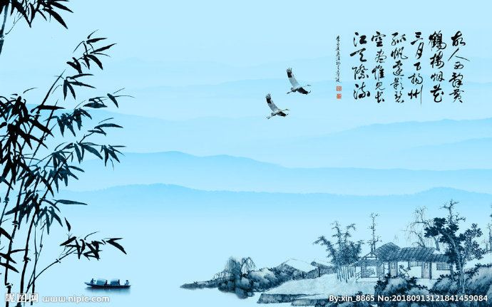 G水墨背景墙背景