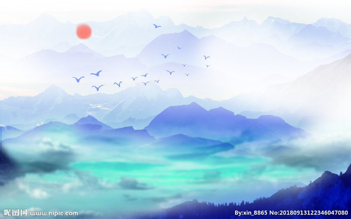 G水墨背景墙背景