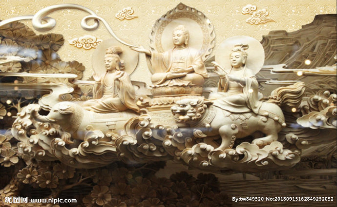 G观世音菩萨木雕