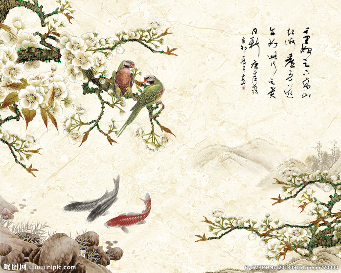 G手绘工笔花鸟新