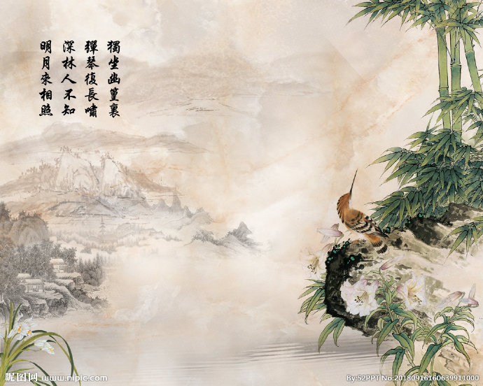 G手绘工笔花鸟山